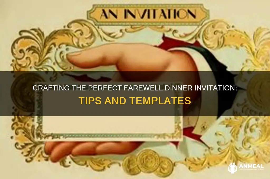 how to write a farewell dinner invitation