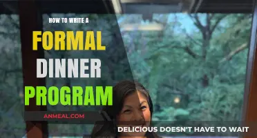Crafting an Elegant Formal Dinner Program: A Step-by-Step Guide