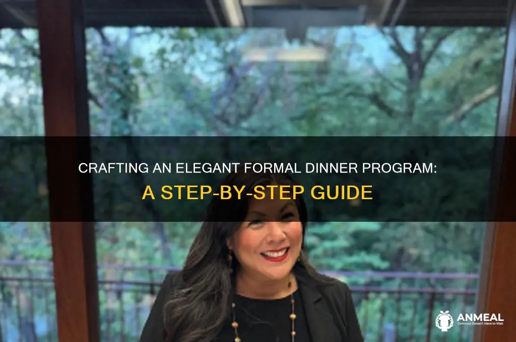 how to write a formal dinner program