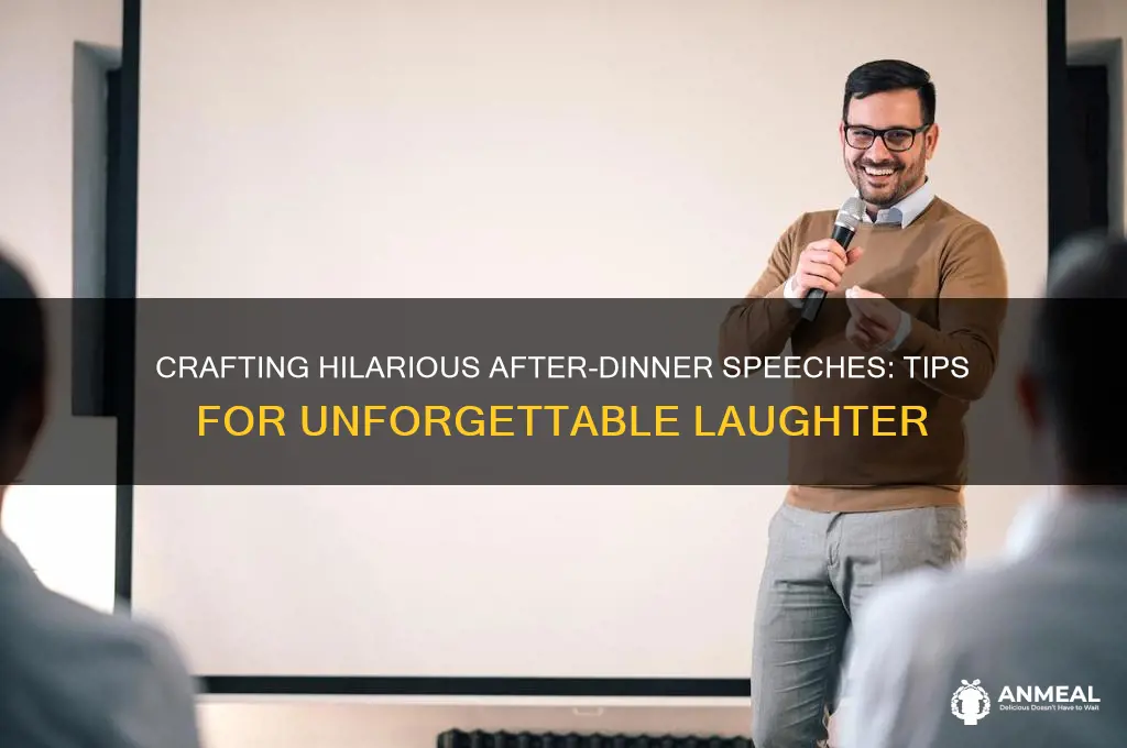 how to write a funny after dinner speech