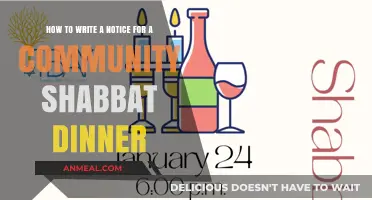 Crafting a Warm and Welcoming Notice for Your Community Shabbat Dinner