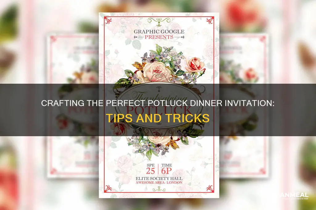 how to write a potluck dinner invitation