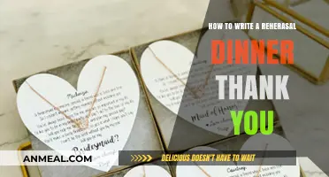 Crafting Heartfelt Rehearsal Dinner Thank You Notes: Tips and Ideas