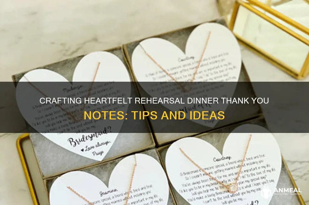 how to write a reherasal dinner thank you