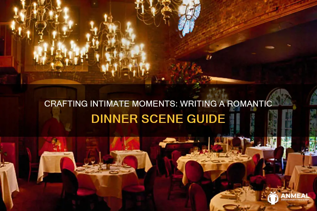 how to write a romantic dinner scene