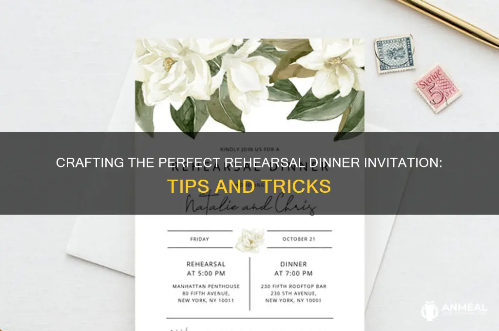 how to write an invitation for a rehersal dinner