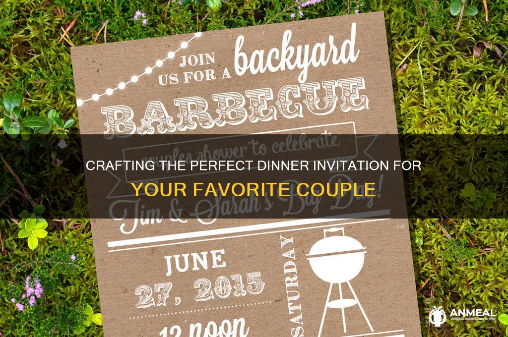 how to write an invite to a couple fir dinner