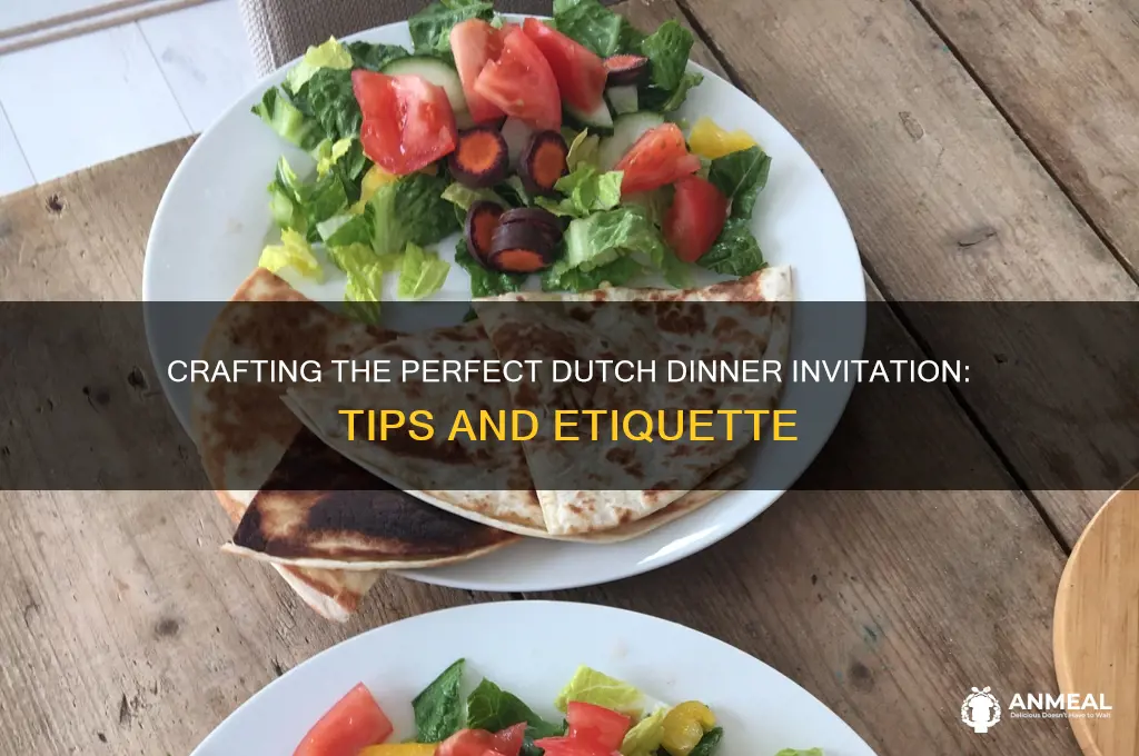how to write an invite to a dutch dinner