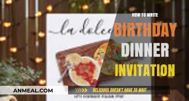 Crafting the Perfect Birthday Dinner Invitation: Tips and Ideas