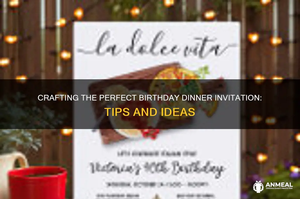 how to write birthday dinner invitation