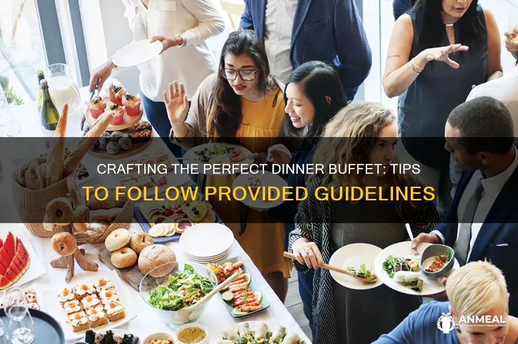 how to write dinner buffet to follow provided