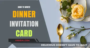 Crafting the Perfect Dinner Invitation Card: Tips and Tricks