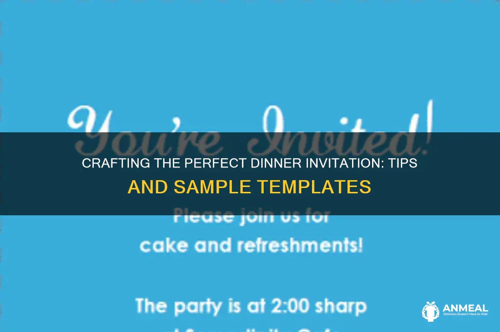 how to write dinner invitation sample