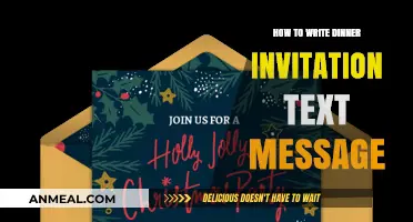 Crafting Perfect Dinner Invitation Text Messages: Tips and Examples
