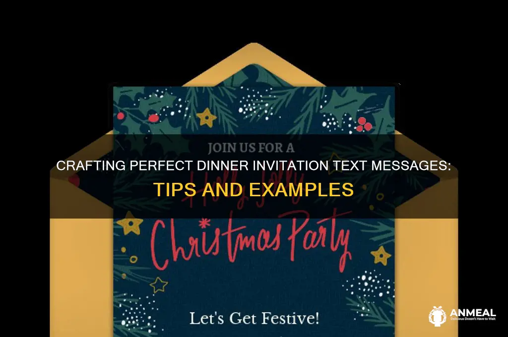 how to write dinner invitation text message
