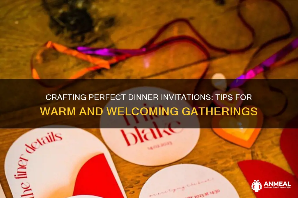 how to write invitations to dinner
