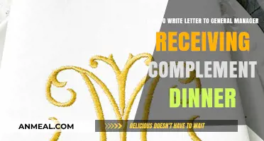 Crafting a Gracious Letter to Your General Manager for a Complimentary Dinner