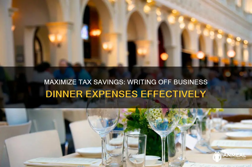 how to write off a business dinner expense