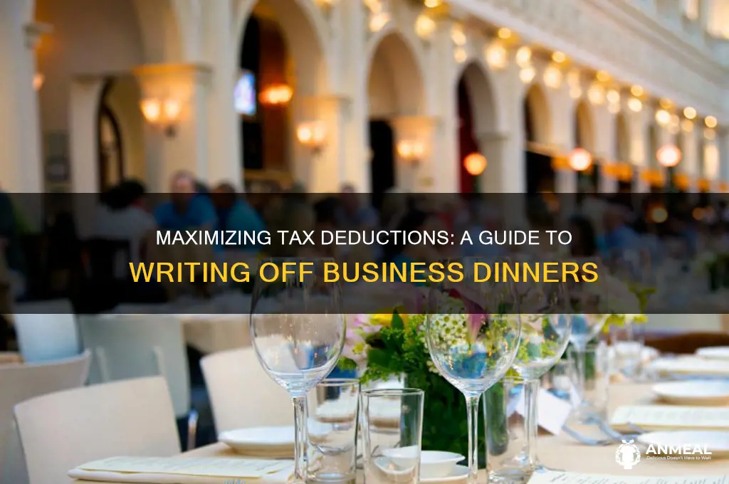 how to write off a business dinner