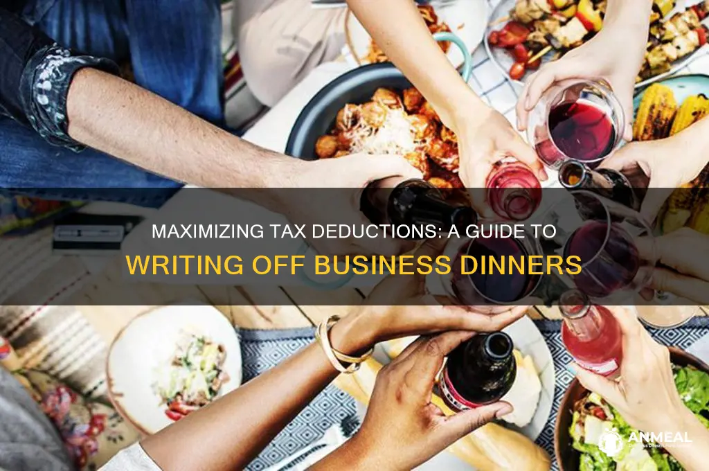how to write off business dinner