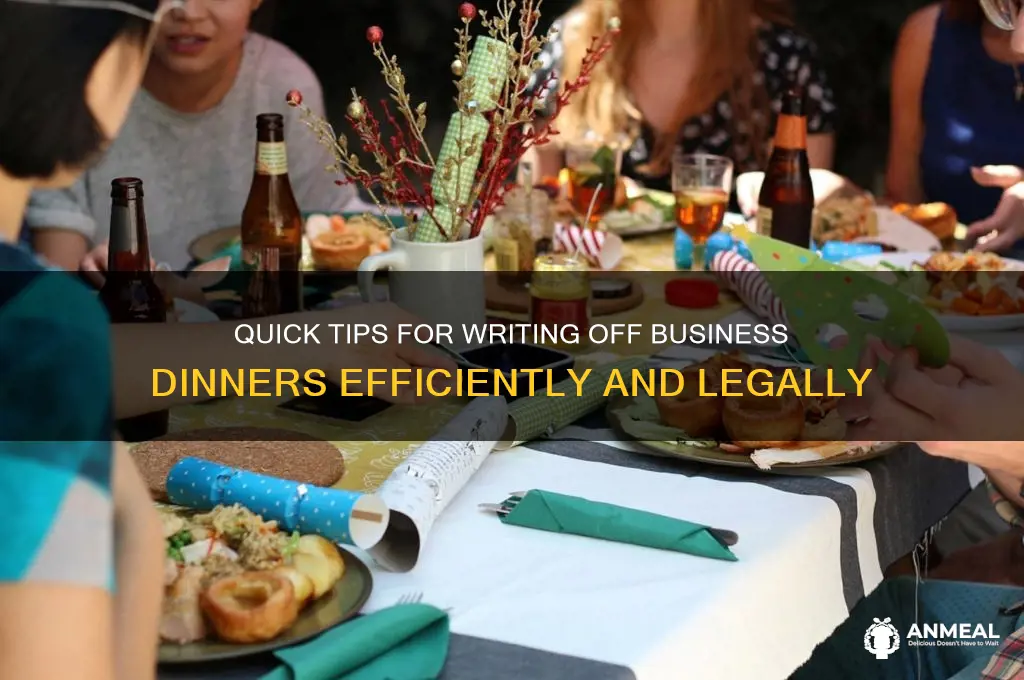 how to write off dinner quickb