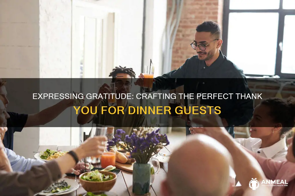 how to write thank you for attending a dinner