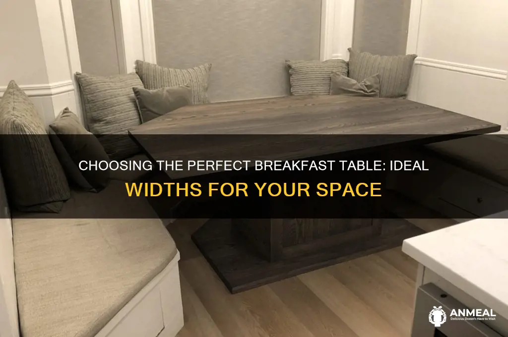 how wide are breakfast tables