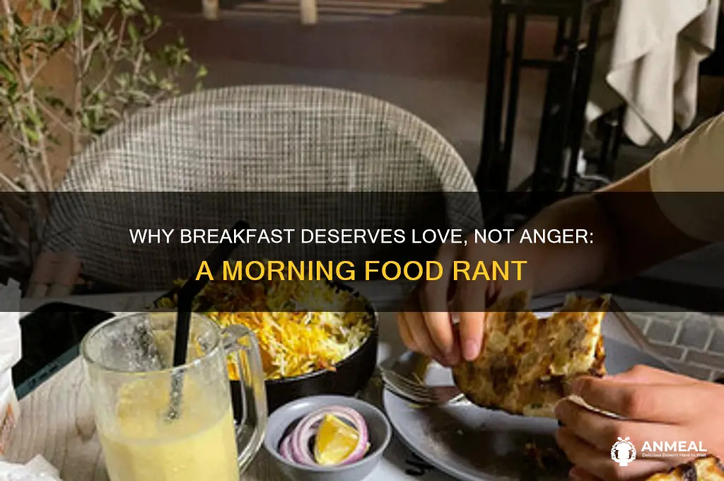 how you gonna be mad at breakfast