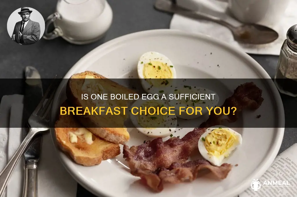 is 1 boiled egg enough for breakfast
