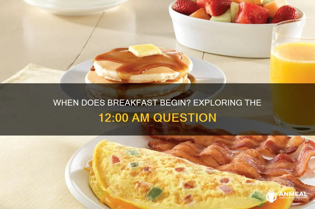 is 12 00 when breakfast starts