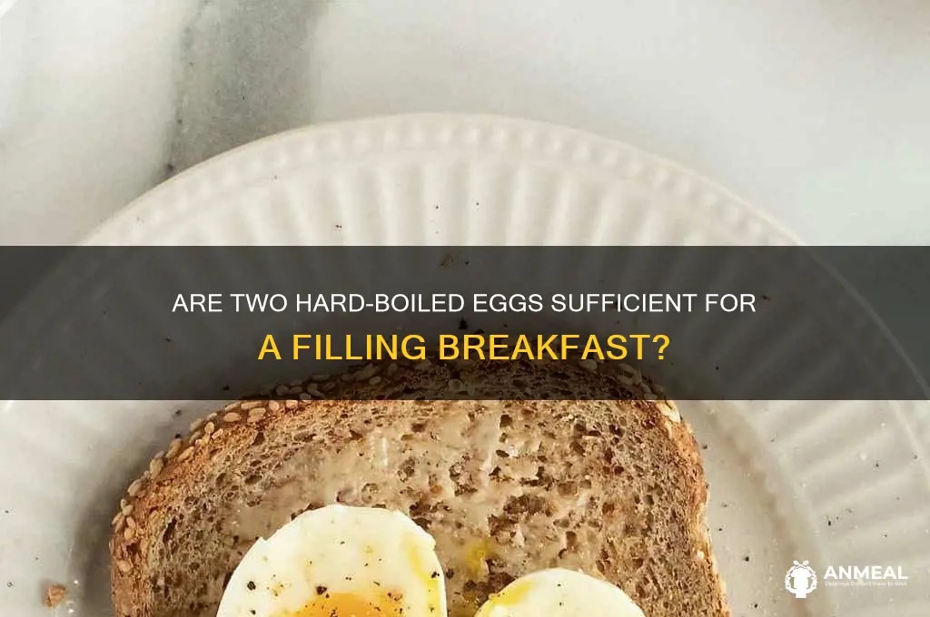is 2 hard n boiled eggs enough for breakfast