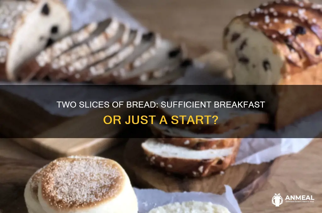 is 2 slices of bread enough for breakfast