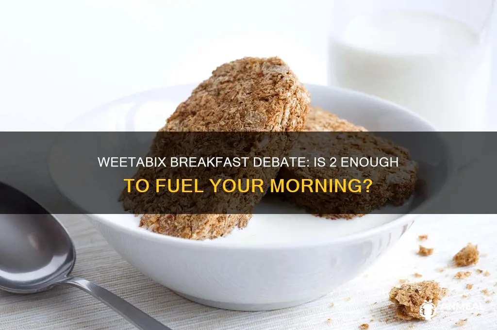 is 2 weetabix enough for breakfast