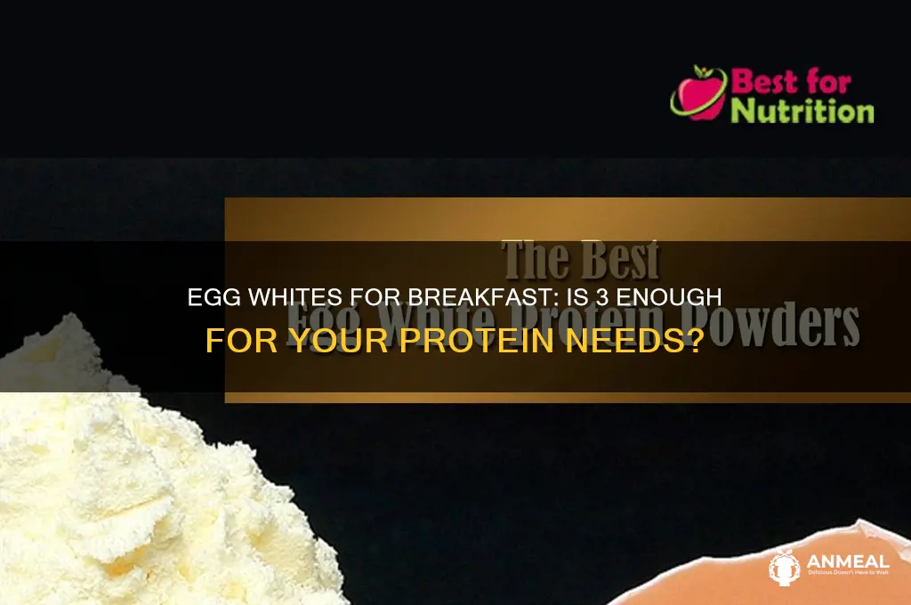 is 3 egg whites enough protein for breakfast