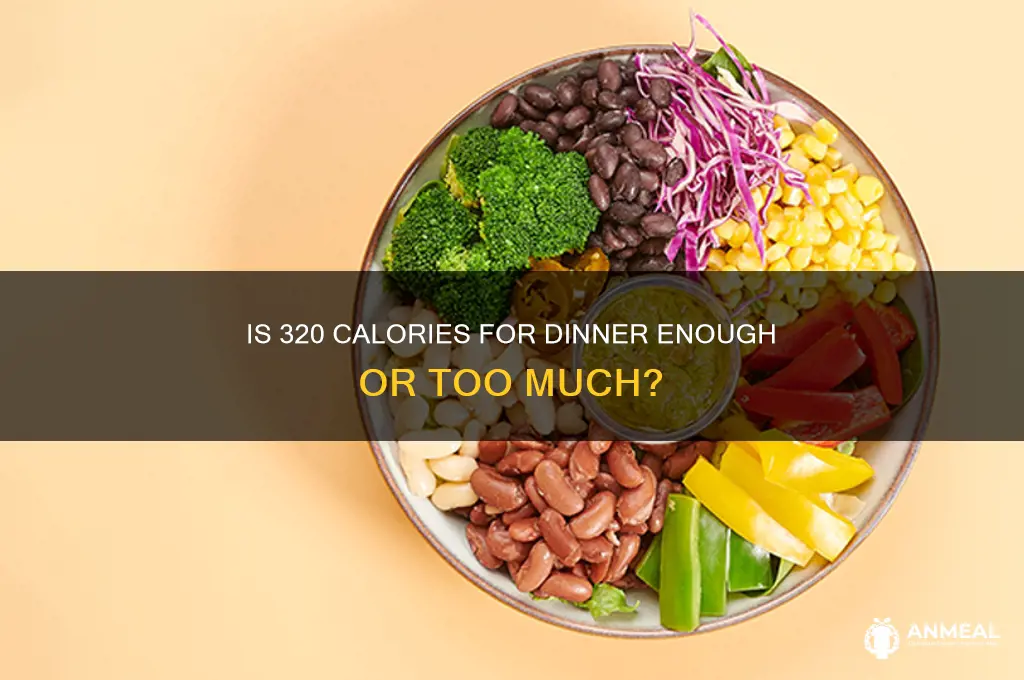 is 320 calories for dinner a lot