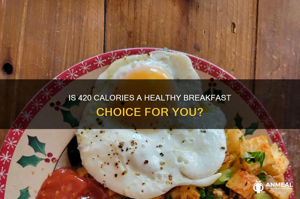 is 420 calories a lot for breakfast