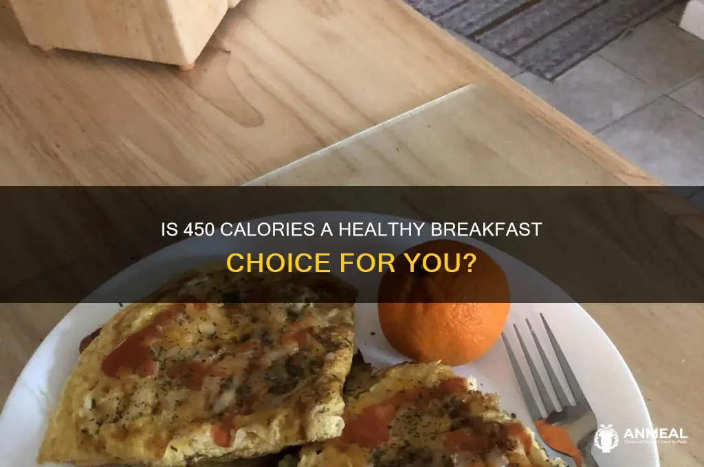 is 450 calories a lot for breakfast