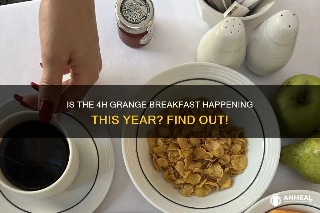 is 4h grange breakfast on