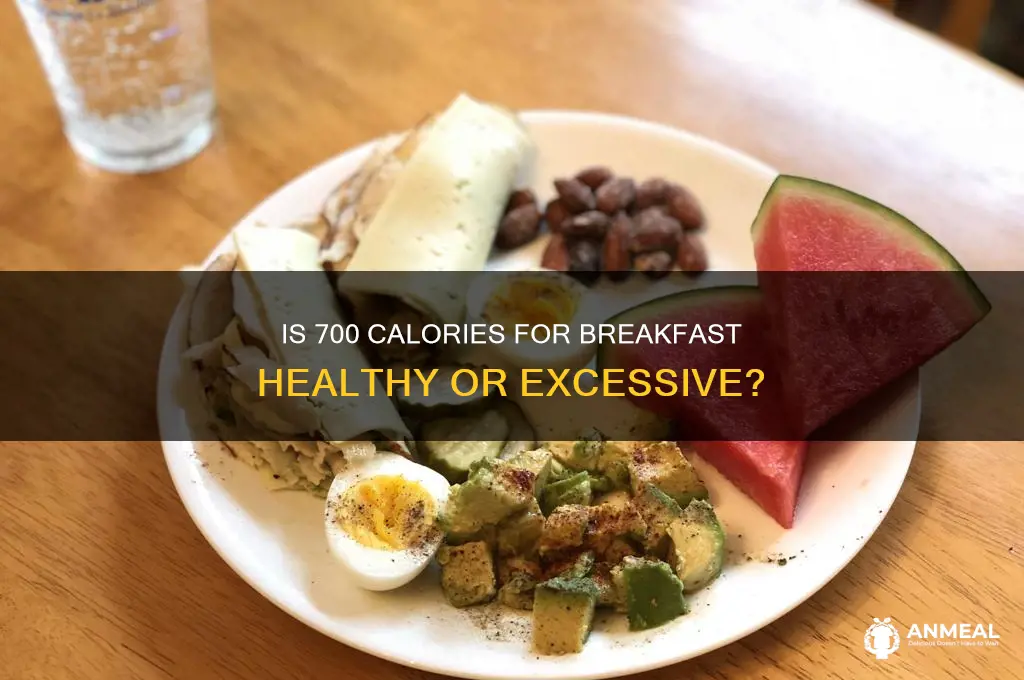 is 700 calories a lot for breakfast