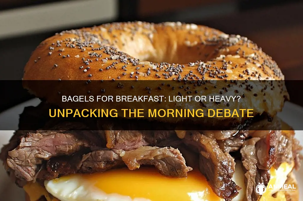 is a bagel considered a light breakfast