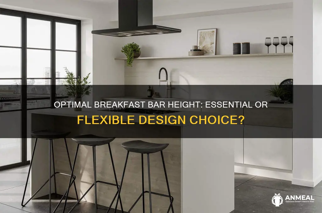 is a breakfast bar required to be a certain height