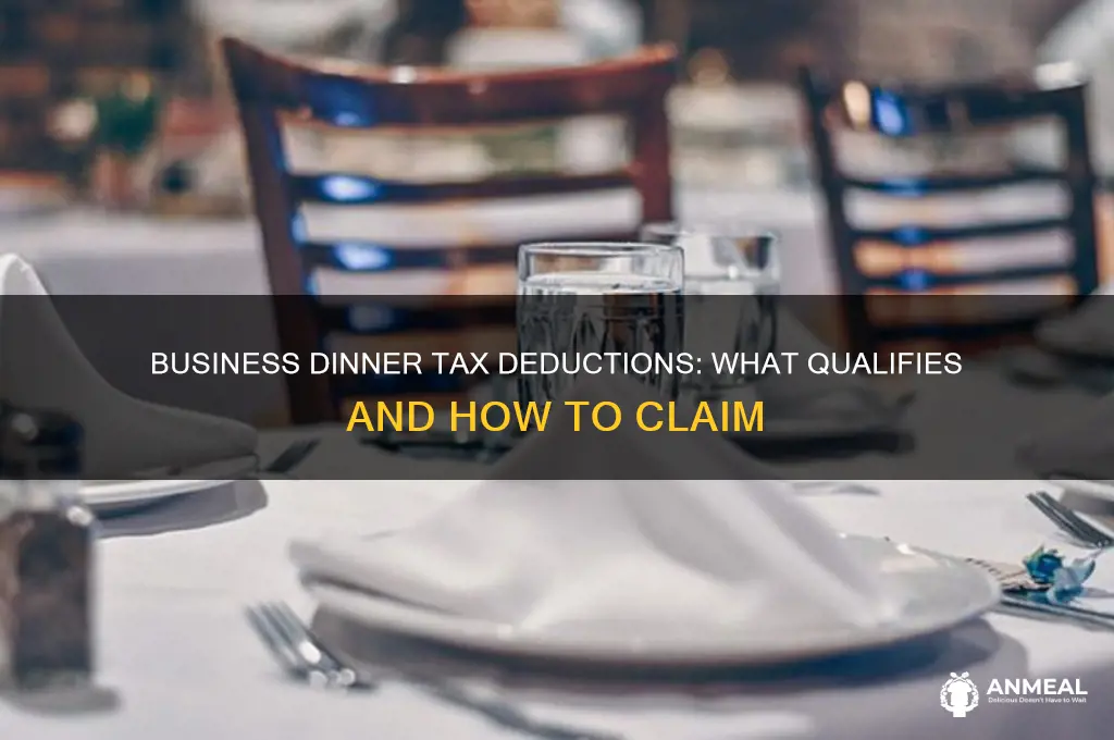 is a business dinner tax deductible