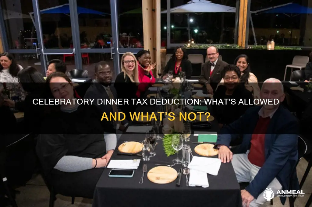 is a celebratory dinner tax deductible