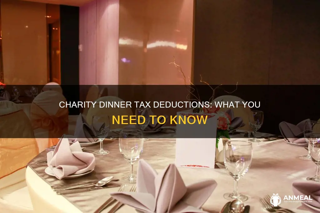 is a charity dinner tax deductible