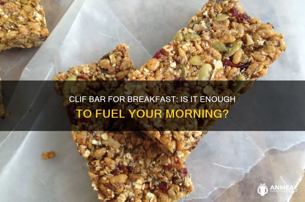 is a clif bar enough for breakfast