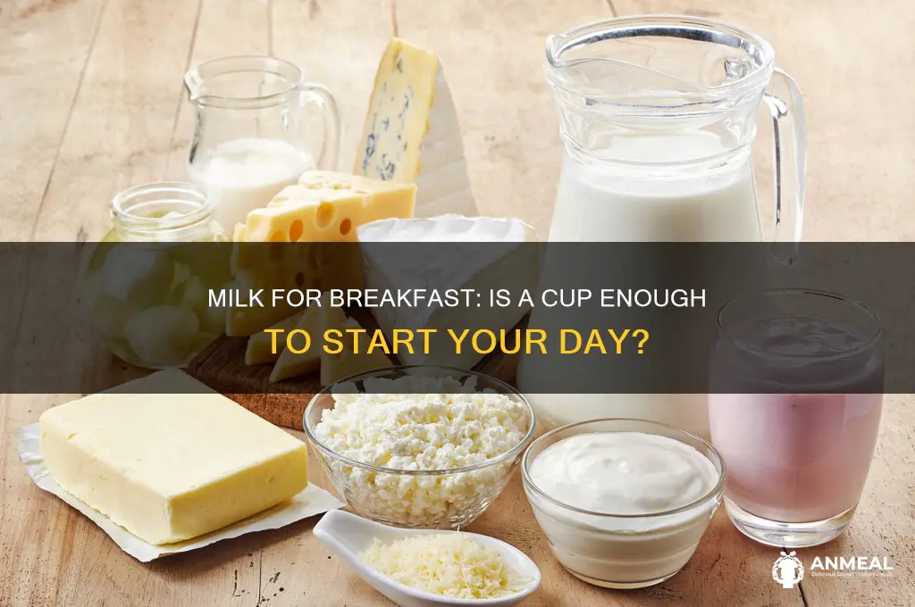 is a cup of milk enough for breakfast