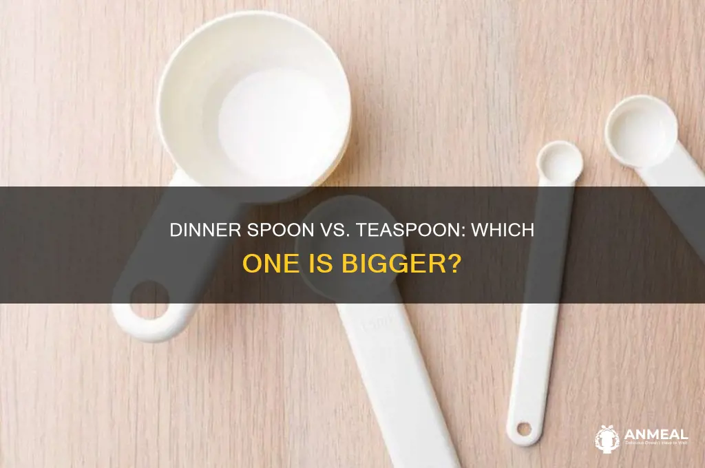 is a dinner spoon bigger than a teaspoon