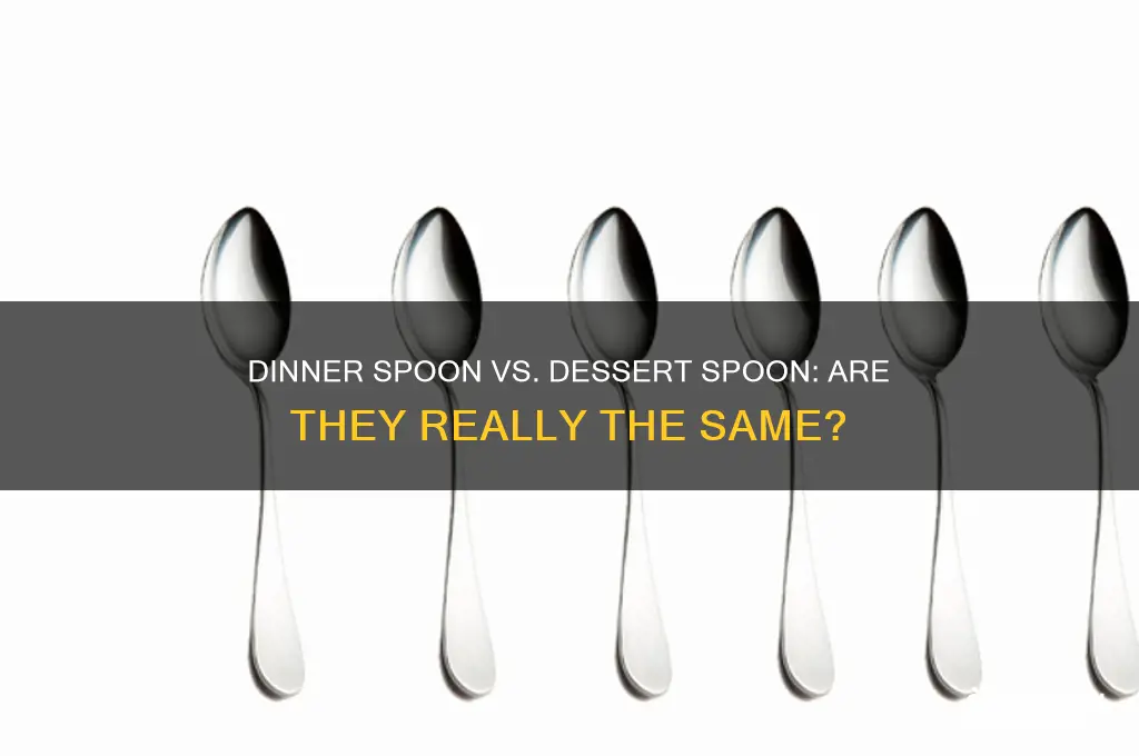 is a dinner spoon same as dessert spoon