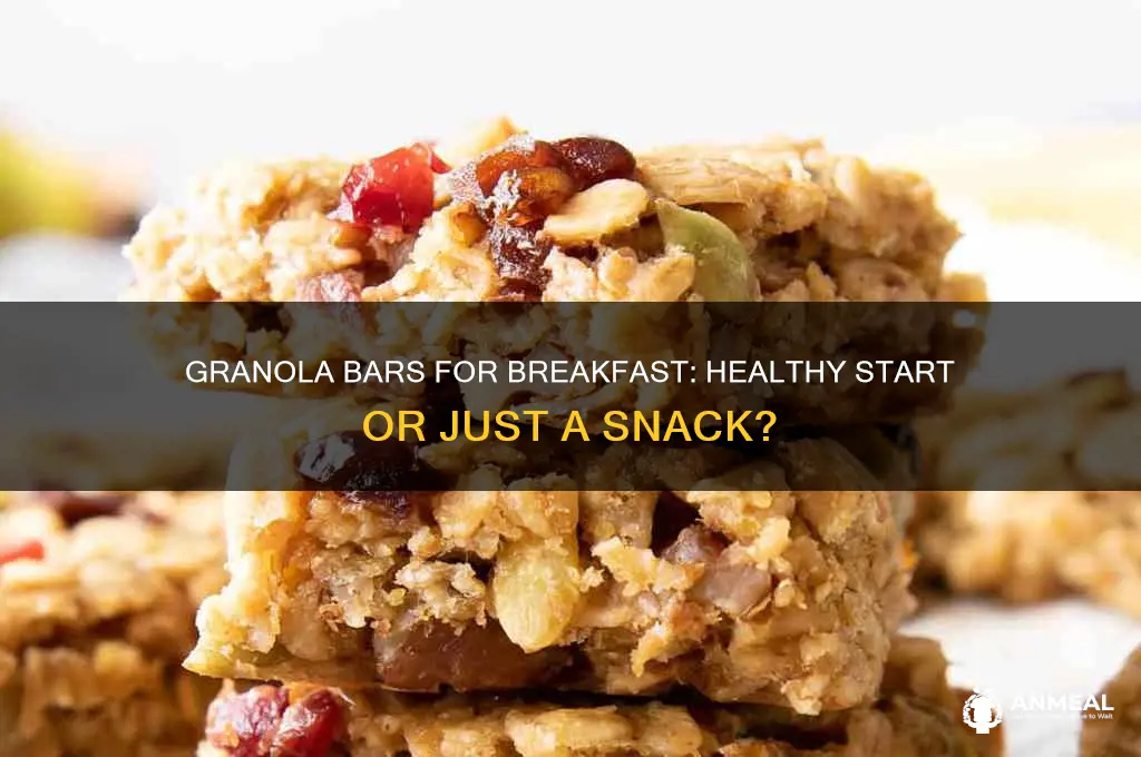 is a granola bar enough for breakfast