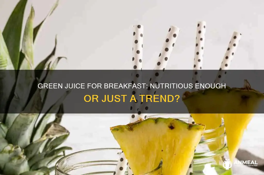 is a green juice enough for breakfast